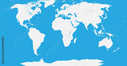 Detailed world map in vector format.