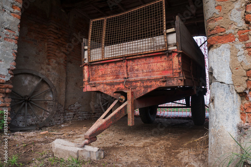 Farmhouse Po Valley view detail interior old Italy hay