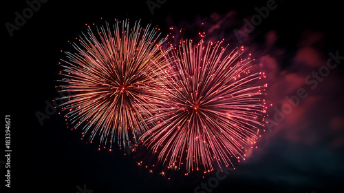 fireworks in the night sky