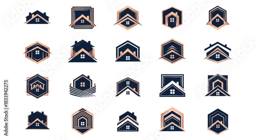 Elegant and modern real estate logo collection for branding and identity design