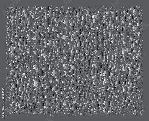 Abstract silver fragmented grunge texture background, shattered surface vector illustration.