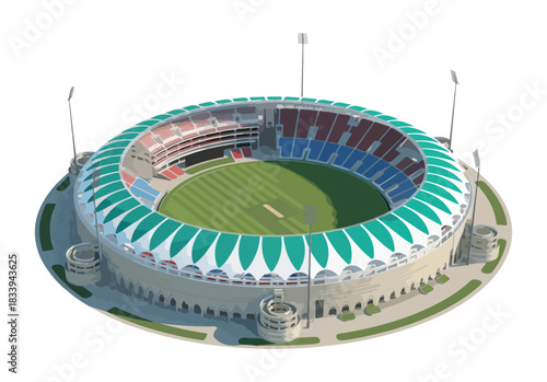 Ekana Cricket Stadium sport arena roof play ball win goal cup icon logo sign art ipl design Indian premier league	