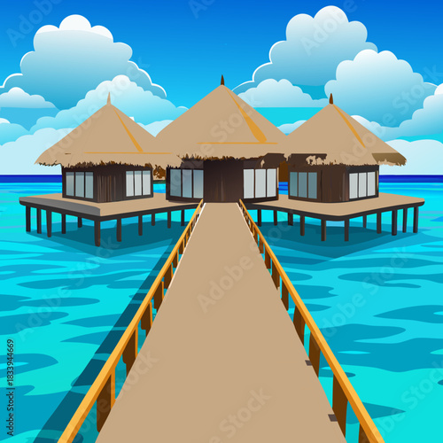 Bungalows on the water