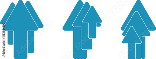 Up arrows, thick arrows, business arrows