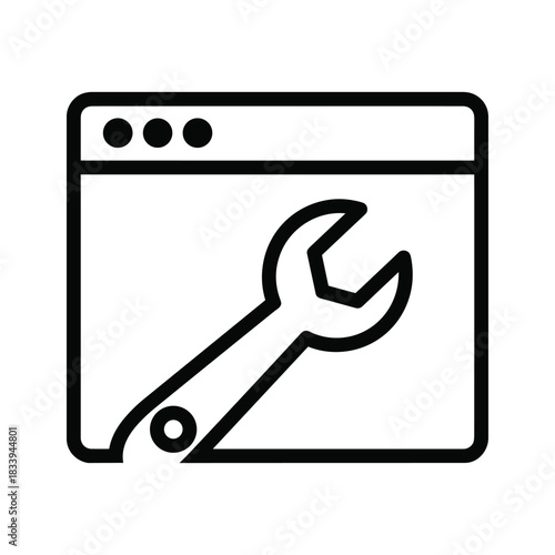 Website maintenance icon isolated on for web development