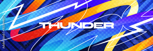 Dynamic and Energetic Abstract Background with Blue and Orange Gradient Lines. for Business, Corporate, Institution, Party, Seminar, Advertisement or Promotion Background