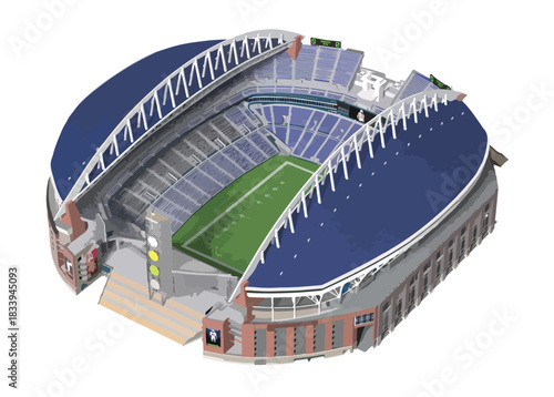 sport arena icon logo sign art ball cup win team league design vector NFL MLB Us Usa Lumen Field Seattle Seahawks eagles fans World Cup 2026 fc United States America kick off goal super event