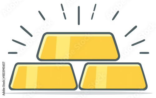 Stack of gold bars bullion financial asset