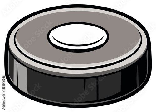 Clean vector graphic of a grey industrial disk with a white recessed center detail