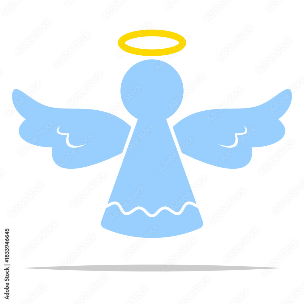 Obraz premium Angel shape icon transparent vector isolated illustration