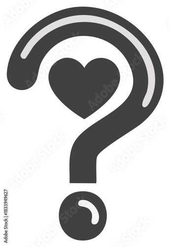 Question Mark With Heart Symbol