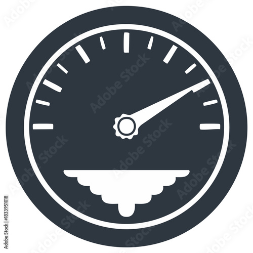 Vehicle Fuel Gauge Indicator Showing Full Tank Level Dashboard Measurement Icon