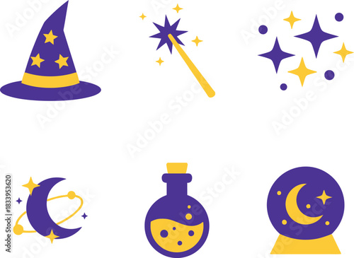 Magical objects and symbols for fantasy and witchcraft