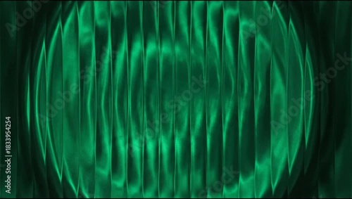 Vibrant Emerald Green Gradient Glow with Deep Shadow Blending Through Ribbed Glass Texture for Modern Fractal Background and Futuristic Concept. Video