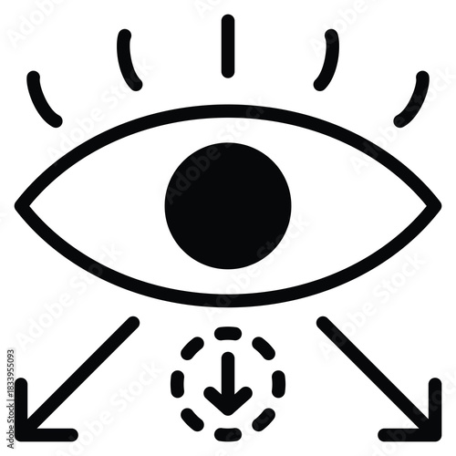 Presbyopia Icon Line Vector Illustration