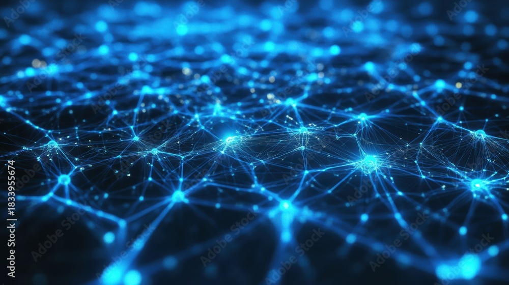 Obraz premium Artificial intelligence system expanding deep learning.