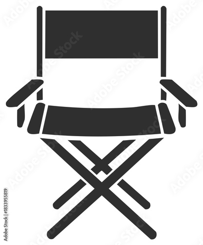Director's chair illustration on a white background.