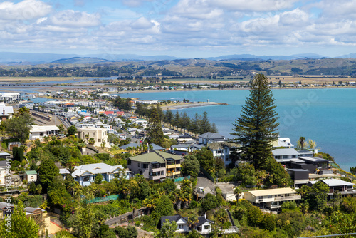 Canvastavla Napier, New Zealand, seen from the Bluff Hill Lookout
