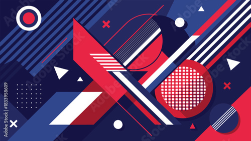 Red and white background featuring a halftone pattern, creating a textured visual effect..eps