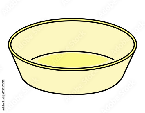 分別ゴミイラスト素材　洗面器　カラー