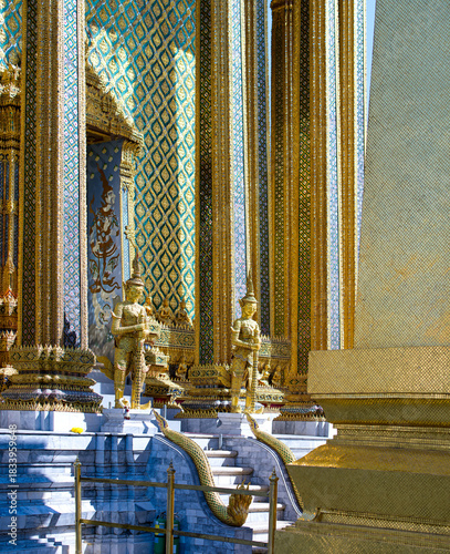 Wat Phra Kaew, on the banks of the Chao Phraya River, Bangkok, Thailand