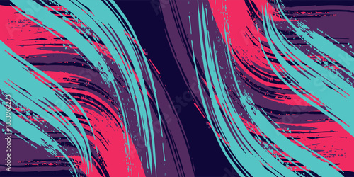 neon background brush game blue pink purple banner abstract paint stain vintage modern car wrap sticker, Modern.