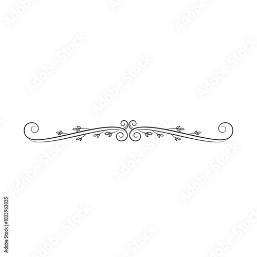 Page divider with floral design