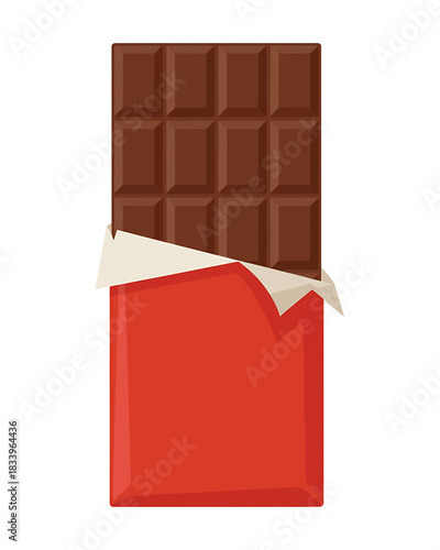 Delicious Milk Chocolate Bar Unwrapped and Ready to Eat Sweet Treat Temptation Food Indulgence Candy Chocolate Lover