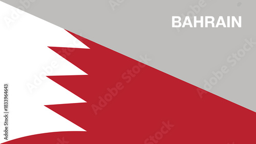 Bahrain National Flag a Symbol of Arabian Peninsula Country Patriotism and Identity with Bold Colors and Unique Design
