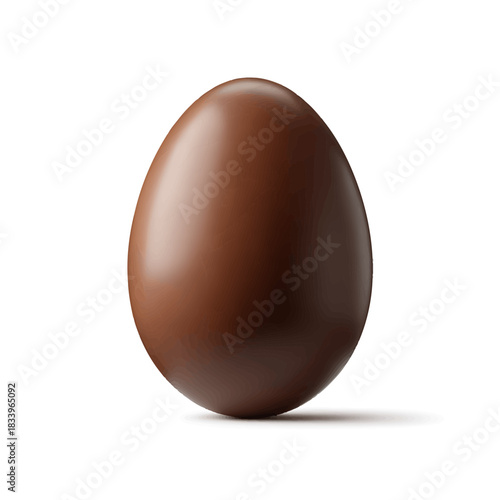 Delicious Milk Chocolate Easter Egg on White Background Ready for Celebration and Enjoyment This Spring