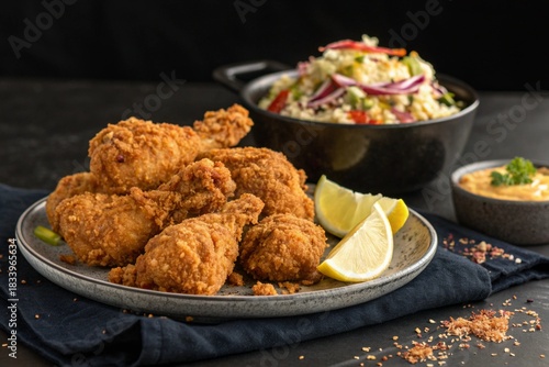 Golden Bengali Chicken Fry – Crispy Fast Food Photography