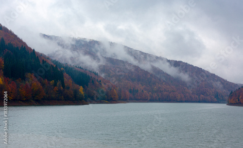 morning on mountain lake