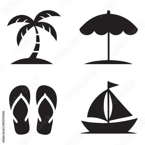 Relaxing sailboat silhouette floating over calm ocean for peaceful travel