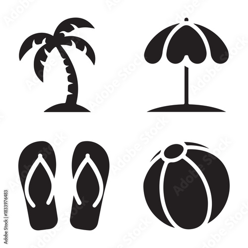 Palm beach tree artwork representing tropical coastline vacation lifestyle