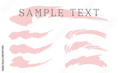 筆で書いたブラシのセット。タイトル文字の背景におすすめ。
