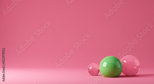 Vibrant combination of soft pink and fresh green hues creating a serene and modern abstract background, perfect for design projects ,pastel ,desktop ,modern