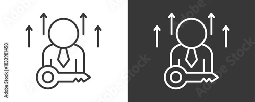 Key Player Icon Set Vector Collection Isolated In Black And White