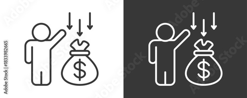Investment Icon Set Vector Collection Isolated In Black And White
