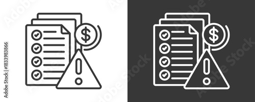 Risk Assessment Icon Set Vector Collection Isolated In Black And White