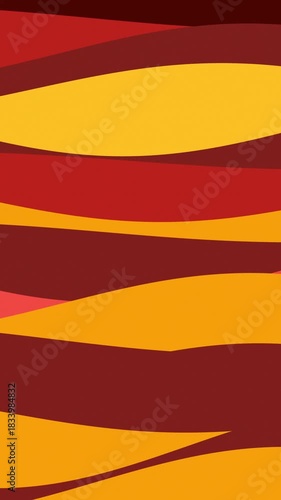 Abstract Waves of Color: A dynamic composition of vibrant, overlapping curved layers creating a sense of movement and visual interest.