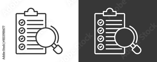 Evaluation Icon Set Vector Collection Isolated In Black And White