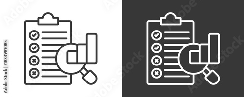 Result Icon Set Vector Collection Isolated In Black And White