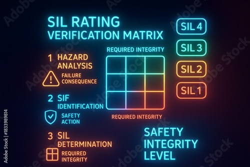 Safety Integrity Level SIL Rating Verification Matrix for Functional Safety Compliance 