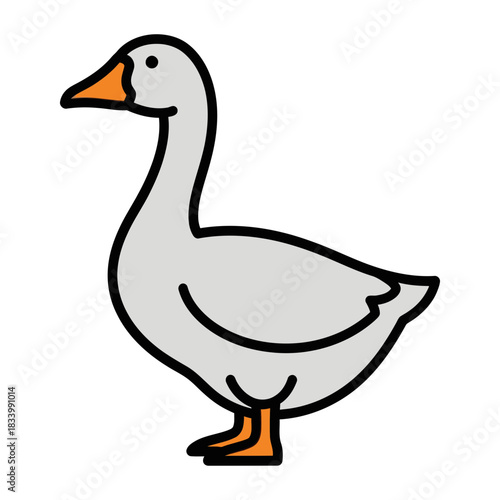 A goose clipart vector illustration