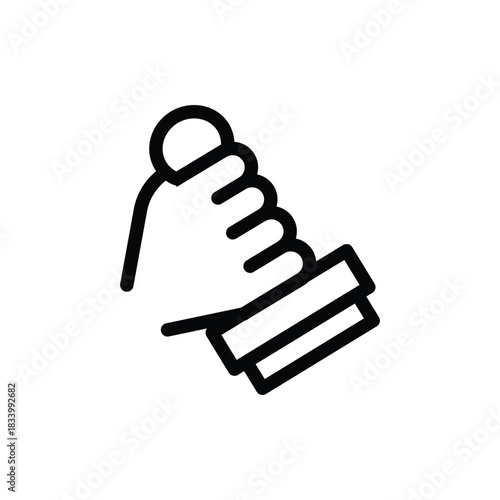 legal stamp outline icon vector design good for web or mobile app