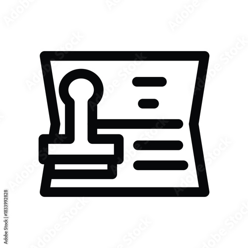 visa outline icon vector design good for web or mobile app