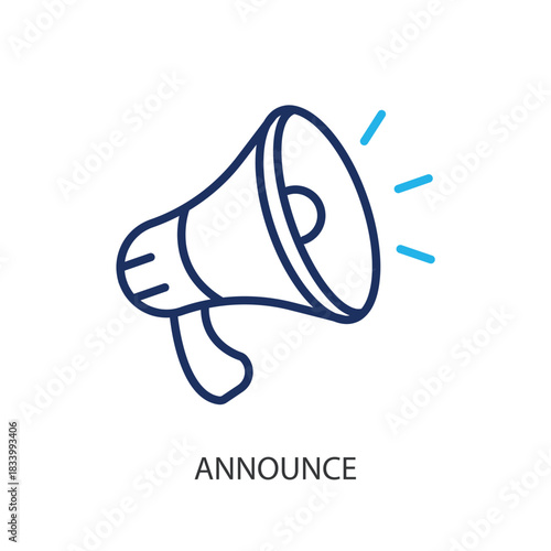Announce thin line icons. Original vector illustration.