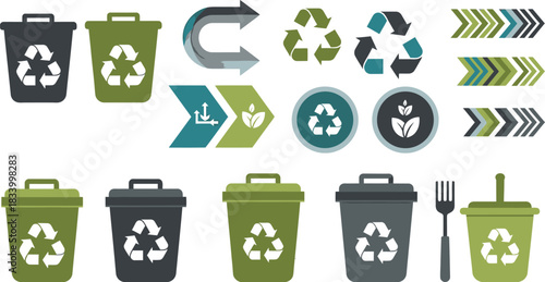 recycle bin with recycle symbol