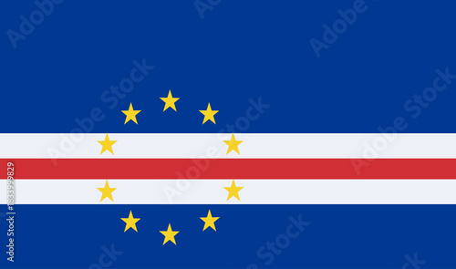 Fotografie illustration of  Cabo Verde flag