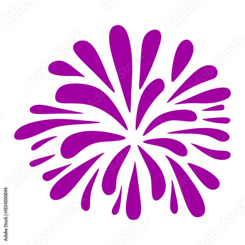 purple firework silhouette